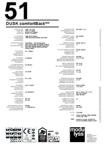 modulyss Dusk ComfortBack eco modul szőnyegpadló - műszaki adatlap