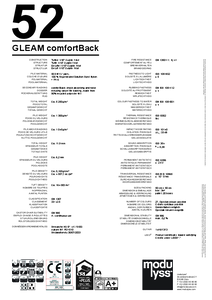 modulyss Gleam modul szőnyegpadló - ComfortBack - műszaki adatlap
