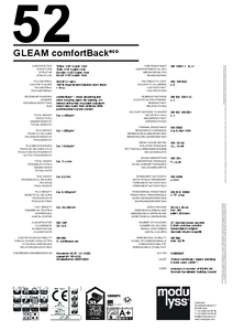 modulyss Gleam modul szőnyegpadló - ComfortBack Eco - műszaki adatlap