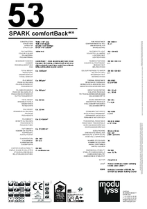 modulyss Spark modul szőnyegpadló - ComfortBack eco - műszaki adatlap