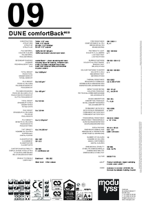 modulyss Dune modul szőnyegpadló - ComfortBack eco - műszaki adatlap