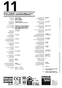 modulyss Polder modul szőnyegpadló - ComfortBack - műszaki adatlap
