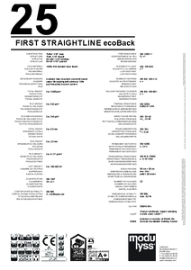 modulyss First Straightline modul szőnyegpadló ecoBack - műszaki adatlap