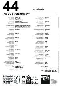 modulyss Moss modul szőnyegpadló comfortBack eco - műszaki adatlap
