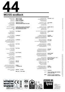 modulyss Moss modul szőnyegpadló ecoBack - műszaki adatlap