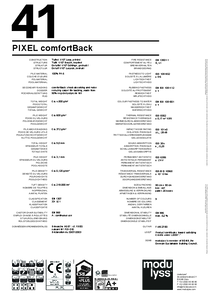 modulyss Pixel modul szőnyegpadló comfortBack - műszaki adatlap