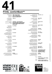 modulyss Pixel modul szőnyegpadló comfortBack eco - műszaki adatlap