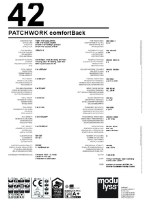 modulyss Patchwork modul szőnyegpadló comfortBack - műszaki adatlap