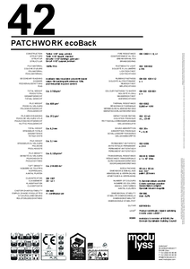 modulyss Patchwork modul szőnyegpadló ecoBack - műszaki adatlap