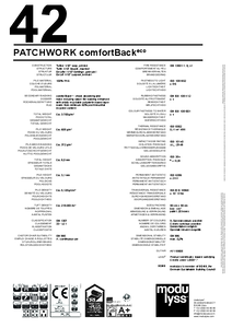 modulyss Patchwork modul szőnyegpadló comfortBack eco - műszaki adatlap