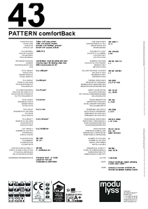 modulyss Pattern modul szőnyegpadló comfortBack - műszaki adatlap