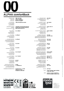 modulyss Alpha modul szőnyegpadló comfortBack - műszaki adatlap