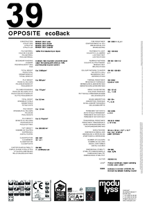 modulyss Opposite modul szőnyegpadló ecoBack - műszaki adatlap