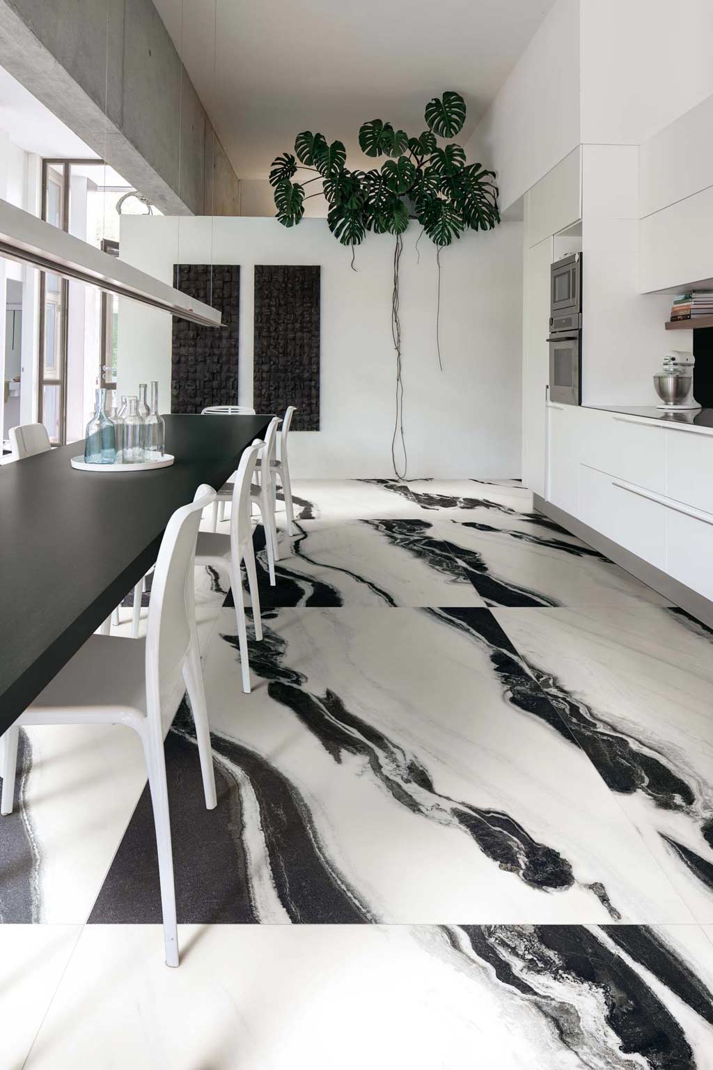 B&W Marble kerámiaburkolat