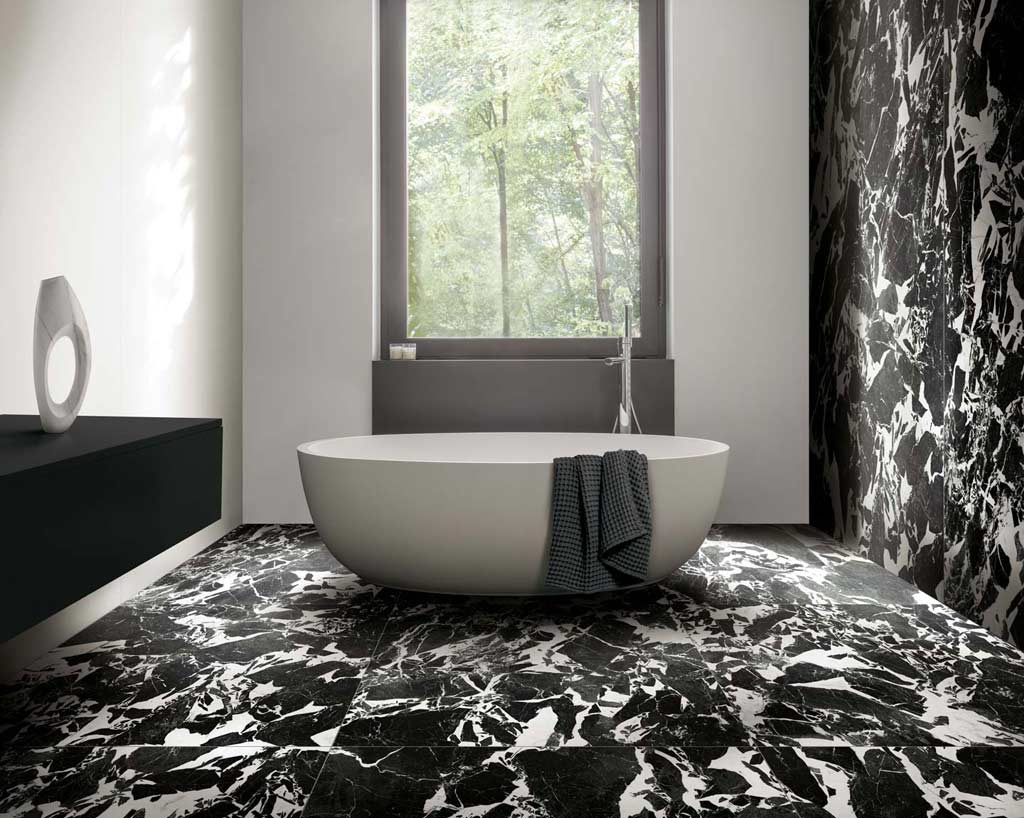 B&W Marble kerámiaburkolat