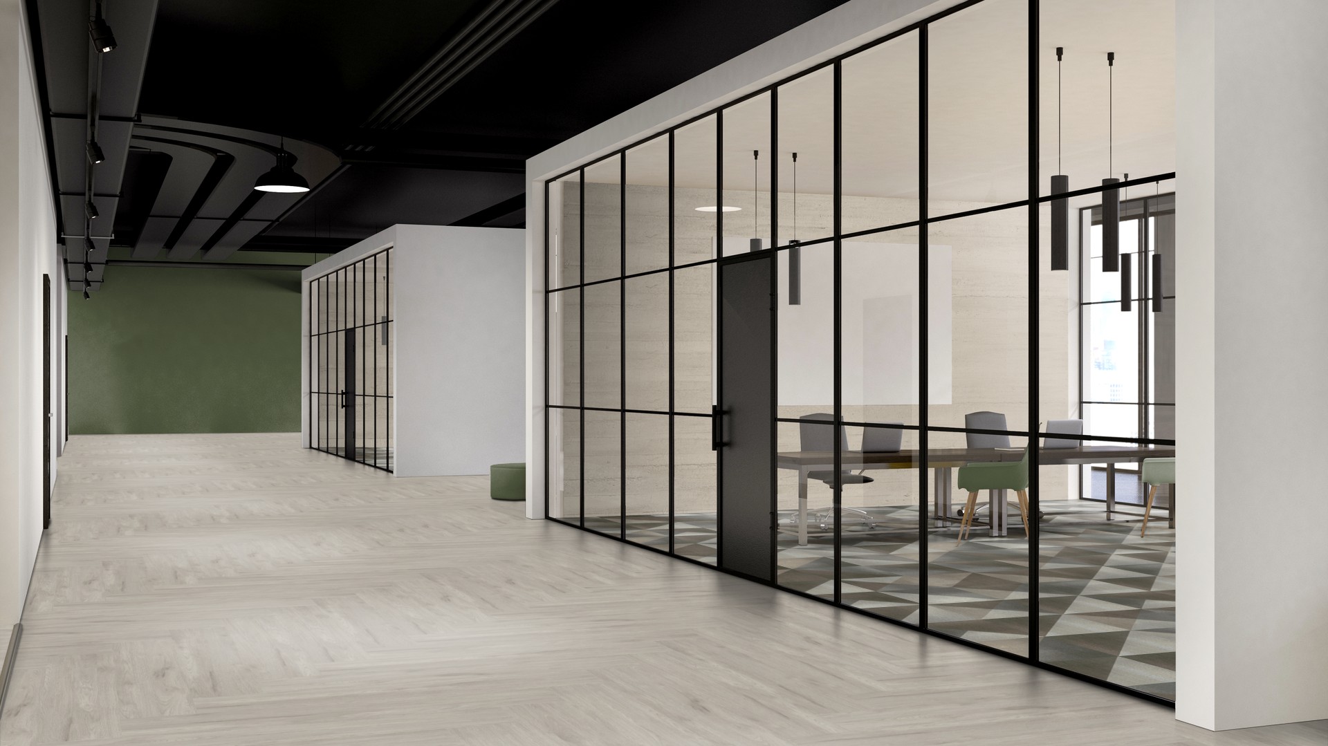 Milliken Change Agent LVT burkolat - Rootwork