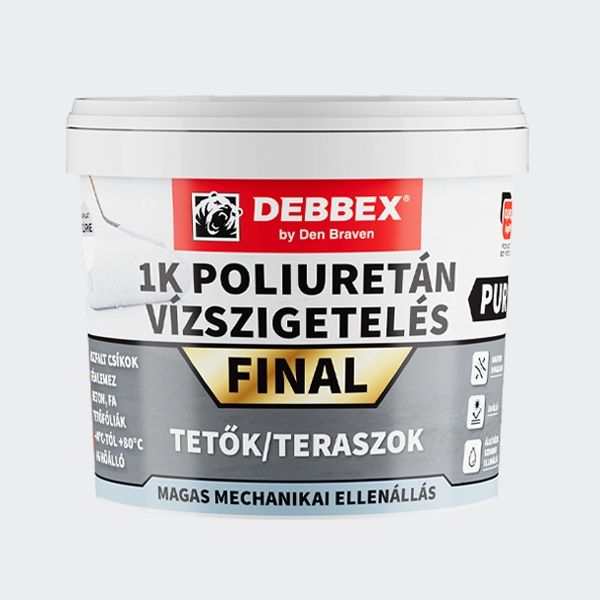 DEBBEX 1K PUR FINAL poliuretán vízszigetelés