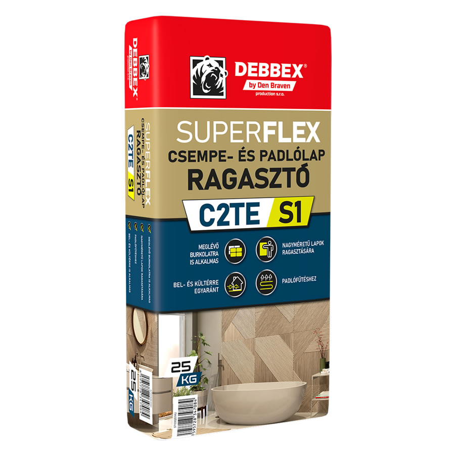 DEBBEX SUPER FLEX C2TE S1 csempe- és padlólap ragasztó