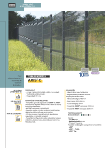 DIRICKX AXIS® C táblás kerítésrendszer - részletes termékismertető