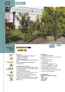 DIRICKX AXIS® M táblás kerítésrendszer - részletes termékismertető