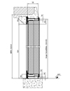 Domoferm Economy tűzgátló ajtó - hosszmetszet - CAD fájl