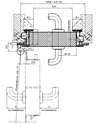 Domoferm Economy tűzgátló ajtó - keresztmetszet - CAD fájl