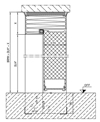 Domoferm Premium US6xx tűzgátló acélajtó - függőleges metszet - CAD fájl