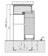 Domoferm Prestige UT6xx tűzgátló acélajtó - függőleges metszet - CAD fájl