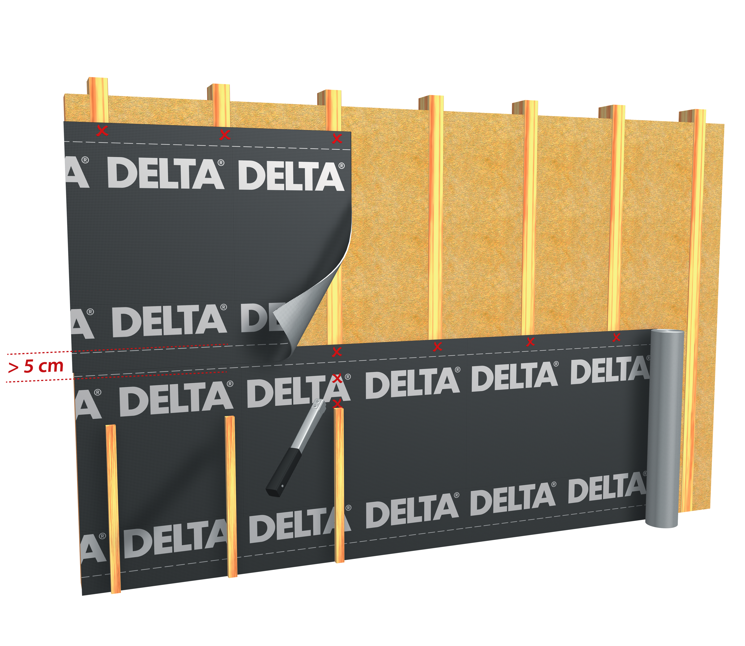 DELTA-FASSADE homlokzat fólia
