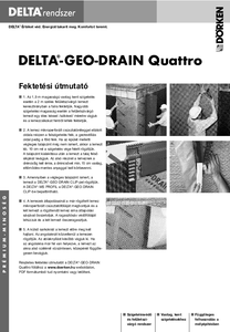DELTA-GEO DRAIN QUATTRO felületszivárgó lemez - alkalmazástechnikai útmutató