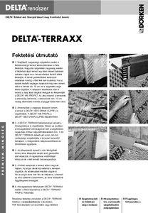 DELTA-TERRAXX felületszivárgó lemez - alkalmazástechnikai útmutató