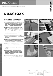 DELTA-FOXX tetőalátétfólia - alkalmazástechnikai útmutató