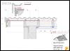 Kétszeres  kiszellőztetésű tetőszerkezet <br> 
oromfalcsatlakozás, túlnyúló tetőszerkezettel - CAD fájl