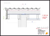 Szarufák fölötti szigetelés felújítása <br>  
oromfalcsatlakozás, túlnyúló tetőszerkezettel - CAD fájl