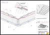 Egyszeres átszellőztetésű tető <br>
cserépléc síkjára fektetett vápakialakítás, segédléccel - CAD fájl