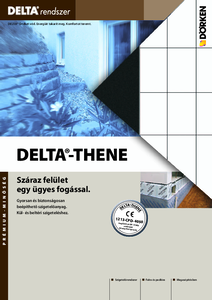 DELTA-THENE öntapadó vízszigetelés
 - általános termékismertető