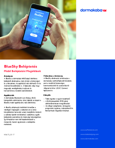BlueSky mobil beléptetési megoldások - részletes termékismertető