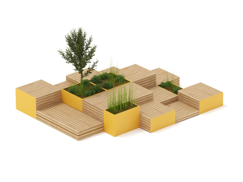 Playparc City Club kültéri bútor és élménytér megoldás