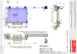 Stöbich ECClos-S tűzgátló szállítópálya lezárás <br>
(beépítési rajz) - tervezési segédlet