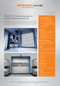 Kültéri robbanásbiztos gyorsmozgású ipari spirálkapu EFA-SST® EX - általános termékismertető