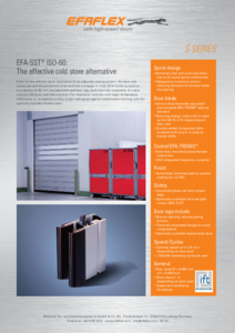 Hőszigetelt megoldás hűtött terekhez EFA-SST® ISO-60 - általános termékismertető