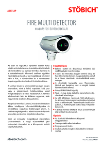 Fire Multi Detector tűz és füst detektáló kamera - műszaki adatlap