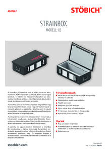 Strainbox XS akkumulátor szállító és tároló eszköz - műszaki adatlap