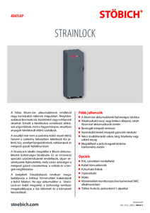 Strainlock akkumulátor tároló szekrény - műszaki adatlap