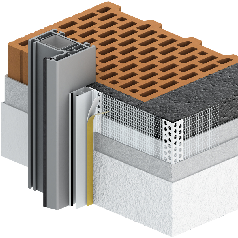 EJOT Pro RAP Giga Flex slim redőnylefutósín-csatlakozó profil