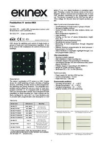 Ekinex FF nyomógomb termosztáttal - műszaki adatlap