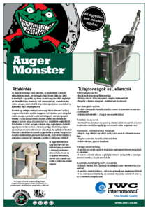 Auger Monster szennyvíz előkezelő - részletes termékismertető