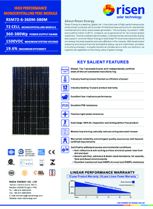 Risen RSM72-6-360M-380M napelem panel - részletes termékismertető