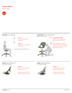 Herman Miller Zeph szék - alkalmazástechnikai útmutató