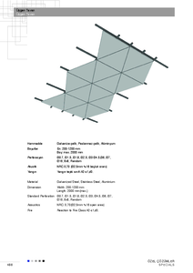 Háromszög alakú látszó- vagy rejtett bordás kazettás fém álmennyezet - részletes termékismertető